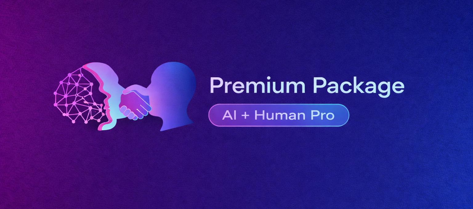 PREMIUM PACKAGE – “AI + Human Pro